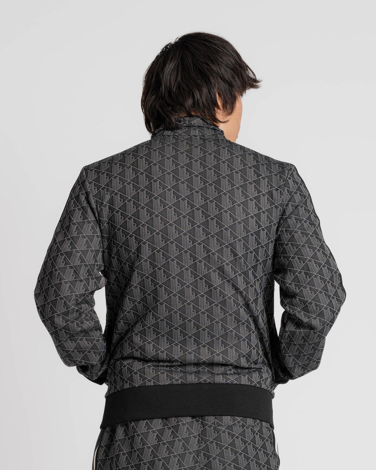 LACOSTE 幾何学模様 ジップアップジャケット M LACOSTE 幾何学模様ジャケット US S Lacoste 幾何学模様 ジップアップ